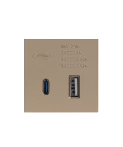 Ổ cắm USB Type A+C size 2/3