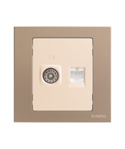 Ổ cắm TV+mạng RJ45/Cat6